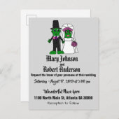 Grappige augurk bruid en bruidegom bruiloft uitnod uitnodiging briefkaart (Voorkant / Achterkant)