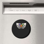 Grappige augurk Halloween Skelet Handen Hart Pompo Magneet (Insitu (Vaatwasser))