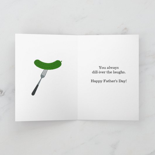 Grappige augurk in pot Vaderdag grap vadergrap Feestdagen Kaart (Binnen)