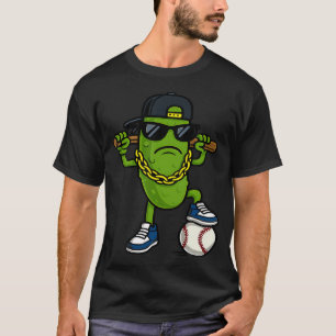 Grappige Augurk Komkommer Draagt Zonnebril Honkbal T-shirt