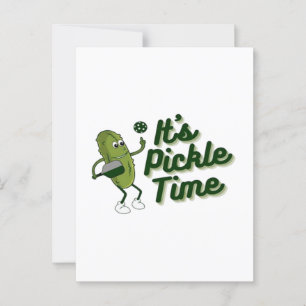Grappige Augurk Speelt Pickleball Briefkaart