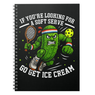 Grappige Augurk Speelt Pickleball Notitieboek