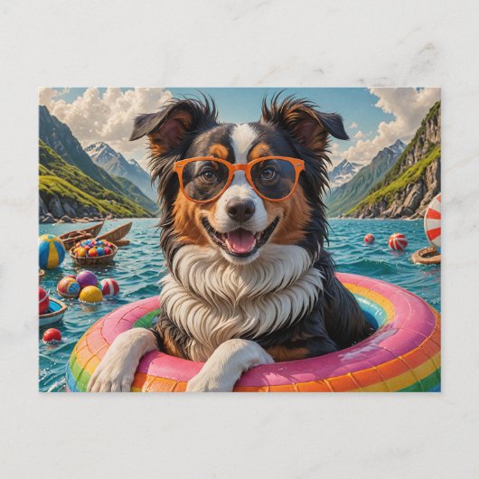 Grappige Aussie op een Float Trip Briefkaart (Voorkant)