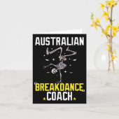 Grappige Australische Breakdance Coach Skeleton Ha Kaart (Gele Bloem)
