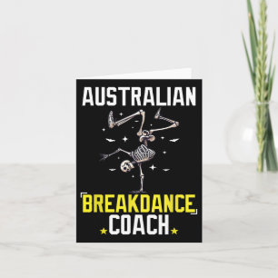 Grappige Australische Breakdance Coach Skeleton Ha Kaart