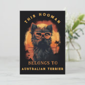 Grappige Australische Terriër Hond Ouder Gepersona Aankondiging (Staand voorkant)