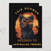 Grappige Australische Terriër Hond Ouder Gepersona Aankondiging (Voorkant / Achterkant)