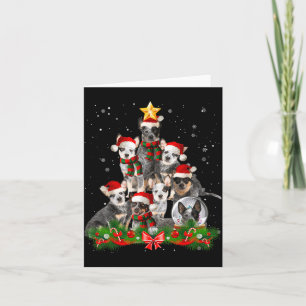 Grappige Australische veedrijvershond Kerstboom Kaart