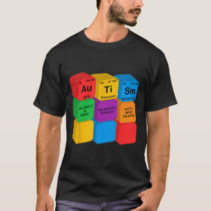 Grappige Autisme Awareness Elementen Periodieke Ta T-shirt