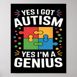 Grappige Autisme Bewustzijn Kinderen Autistisch Pu Poster