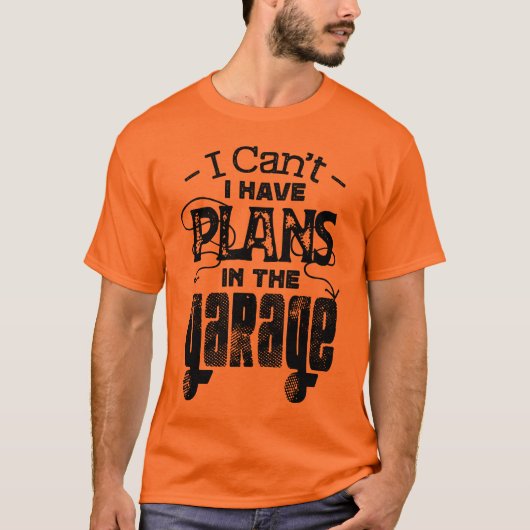 Grappige Auto Bike Mechanic Garage Plan  Custom T-shirt (Voorkant)