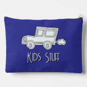 Grappige auto Kinder spullen blauw Etui (Achterkant)