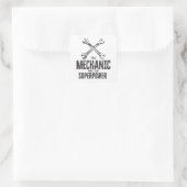 Grappige Auto Mechanic  Garage Gift Idee Kunst Vierkante Sticker (Tas)