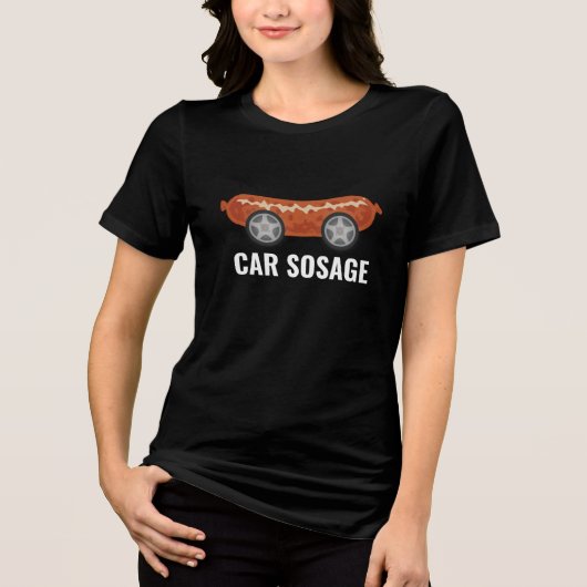 Grappige Auto Sosage Meme Tri-Blend Shirt (Voorkant)