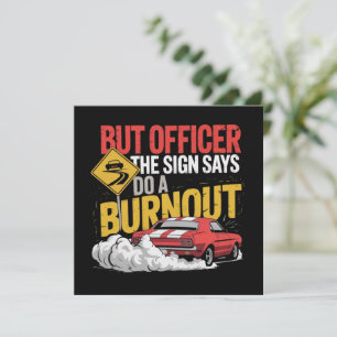 Grappige autoracing burnout dragracing spierauto  kaart