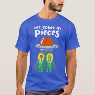 Grappige Avocado Alien Schattige Veganist We Komen T-shirt