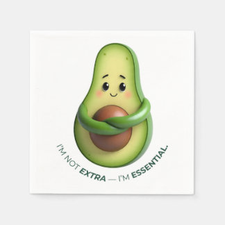 Grappige Avocado Tote – Ik ben niet extra, ik ben Servet