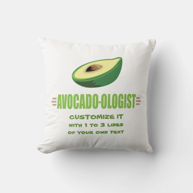 Grappige Avocadoliefhebber Kussen (Voorkant)