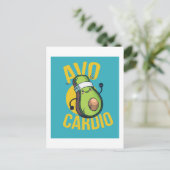 Grappige AVOCARDIO Avocado Oefening Hart Afbeeldin Briefkaart (Staand voorkant)