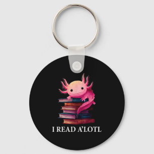 Grappige Axolotl Boek Liefhebber Bibliothecaris Le Sleutelhanger