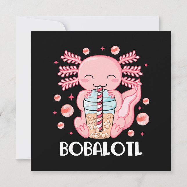 Grappige Axolotl Bubble Tea (Voorkant)
