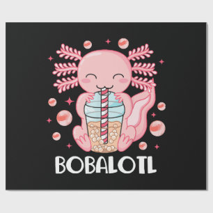 Grappige Axolotl Bubble Tea Cadeaupapier