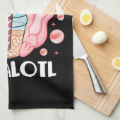 Grappige Axolotl Bubble Tea Theedoek (Quarter Fold)