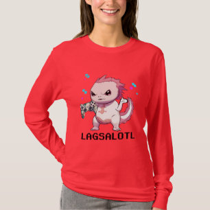 Grappige Axolotl Gamer vertraging T-shirt