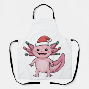 Grappige Axolotl Kerstman Hoed Kerst Outfit Schort