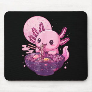Grappige Axolotl Noodle Anime Kawaii Axolotl Eten  Muismat