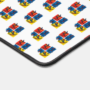 Grappige Axolotl Piet Mondrian Abstracte Kunst Pat Bureaumat