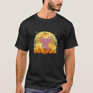 Grappige Axolotl Pompoenen Halloween Kostuum Manne T-shirt