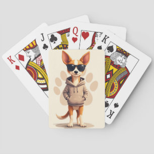 Grappige Azawakh Kawaii Hond Pokerkaarten