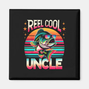 Grappige B Vis Oom Reel Cool Oom Vaderdag Magneet