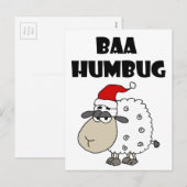 Grappige Baa Humbug Kerst Cartoon Feestdagenkaart (Voorkant / Achterkant)