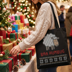 Grappige Baa Humbug Kerstschaap - Kerstwinkelen Draagtas