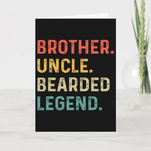 Grappige Baardige Broer Oom Baard Legende Vintage Kaart