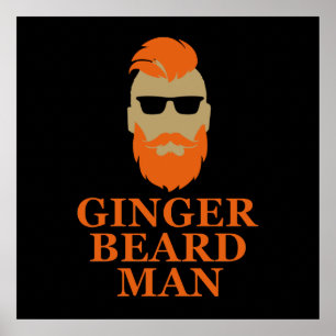 Grappige baardige quotes ginger baard  poster
