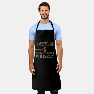 Grappige baardige whiskey citaten schort