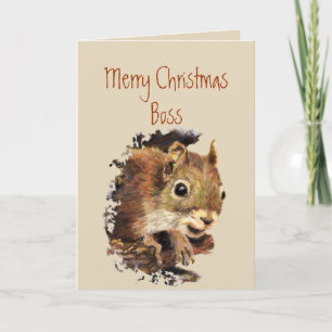 Grappige baas Kerstmis van ons Noten Kaart