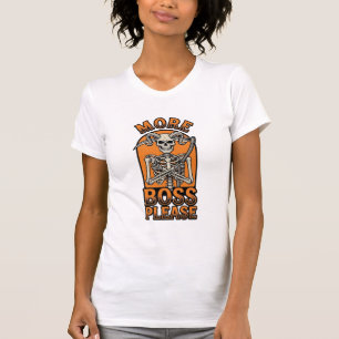 Grappige Baas Skelet Vintage Halloween T-shirt_1 T-shirt