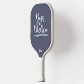 Grappige baas van de keuken Grijs Wit Elegant Pickleball Paddle (Links)