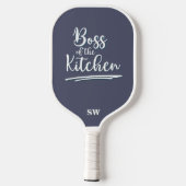 Grappige baas van de keuken Grijs Wit Elegant Pickleball Paddle (Achterkant)