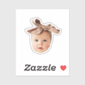 Grappige Baby Face uitgesneden aangepaste foto Sticker (Vel)