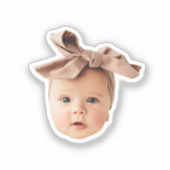 Grappige Baby Face uitgesneden aangepaste foto Sticker (Voorkant)