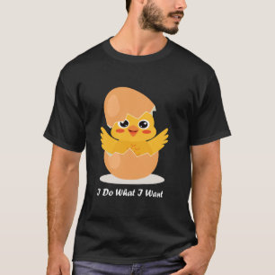 Grappige Baby Kip Ik Doe Wat Ik Wil Schattige Baby T-shirt