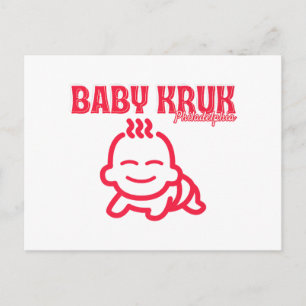 Grappige Baby Kruk Philadelphia Premium Feestdagenkaart