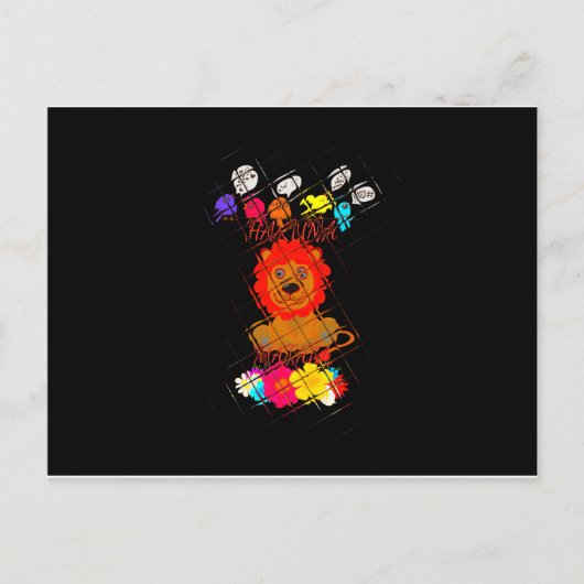 Grappige Baby Lion King: Hakuna Matata Art Design Briefkaart (Voorkant)