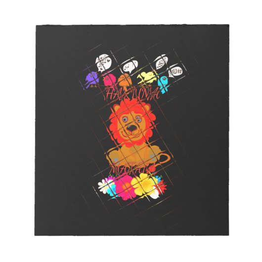 Grappige Baby Lion King: Hakuna Matata Art Design Notitieblok (Voorkant)