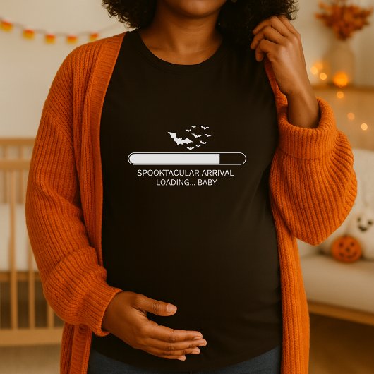 Grappige Baby Loading Progress Halloween Maternity T-shirt